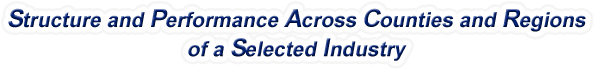 Alabama - Structure and Performance Across Counties and Regions of a Selected Industry